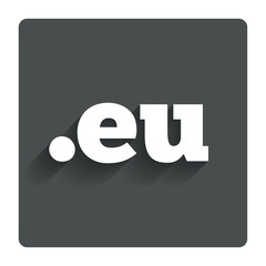 Domain EU sign icon. Top-level internet domain