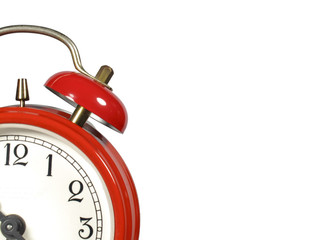 an old alarm clock old red