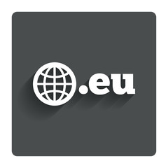 Domain EU sign icon. Top-level internet domain