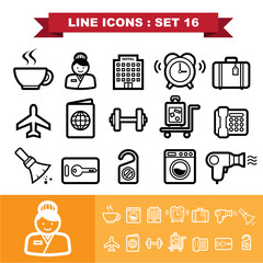 Line icons set 16