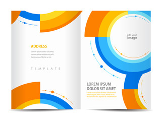 brochure round design template