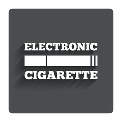 Smoking sign icon. E-Cigarette symbol.