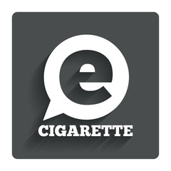 Smoking sign icon. E-Cigarette symbol.