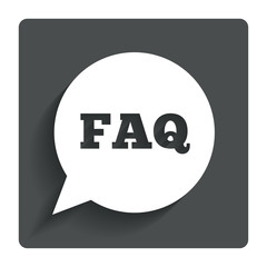FAQ information sign icon. Help symbol.