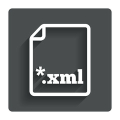 File document icon. Download XML button.