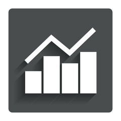 Graph chart sign icon. Diagram symbol.