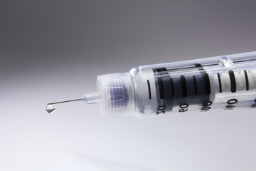 needle with a drop for inject insulin diabetes