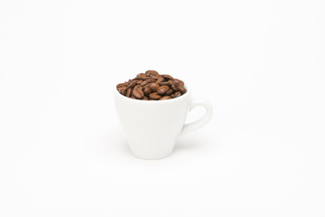 Cup of coffee with bean
