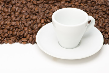Cup of coffee with seed