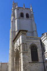 Fototapeta na wymiar Famous Cathedral of Palencia, The Beautiful Unknown, Palencia, S