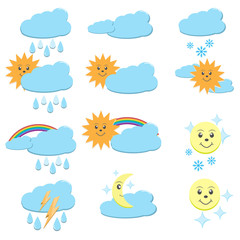 set of weather icons
