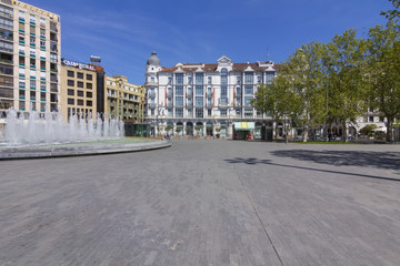 Fototapeta premium famous and tourist, plaza de Zorrilla in Valladolid, Spain