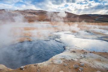 Mud Pots in the geothermal area Hverir, Iceland