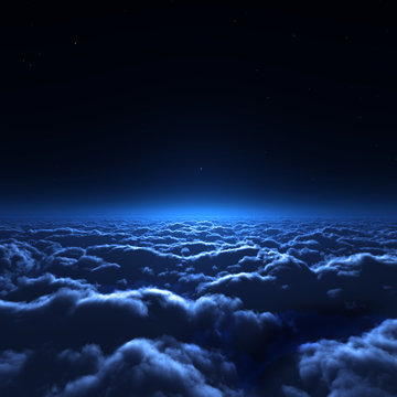 夜空と雲海