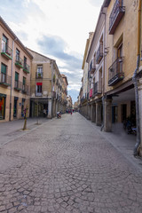Fototapeta na wymiar Cobbled streets of the old town of Alcala de Henares, Spain