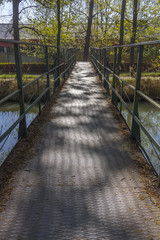 Fototapeta premium old iron bridge in Palencia, Spain