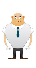 Bald sorrow office man