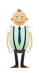 Bald happy office man
