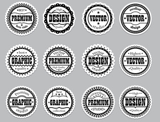 Set icons "Premium, design, vector, graphic"