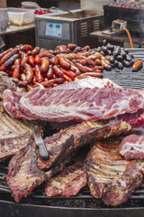 Grilled meat barbecue
