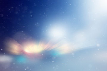 blurred glowing background snow