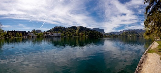 Panorama of Bled lake