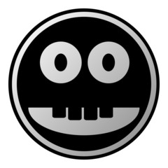 Fototapeta premium Smile face circle button