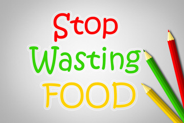 Fototapeta premium Stop Wasting Food Concept