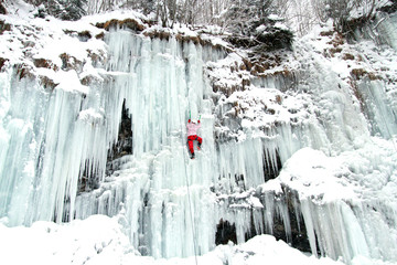 Ice climbing the North Caucasus.