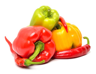 Sweet peppers, chili peppers