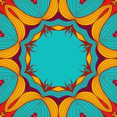 Square background with lace pattern