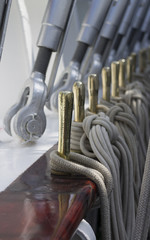 Binding of ropes on a sailing ship