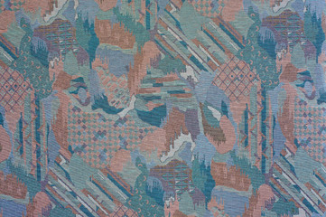 Texture abstract patterned upholstery fabric of dark purple tone