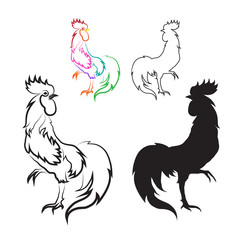 Vector image of an cock