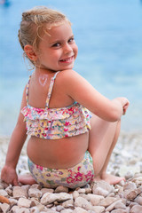 little girl at the beach