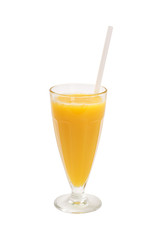 Citrus juice in a tall glass