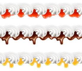 Sweet borders, vector seamless patterns