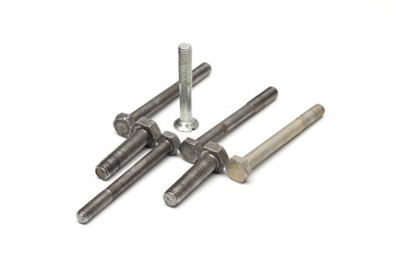 fasteners on the white background