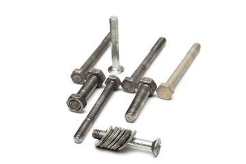 fasteners on the white background