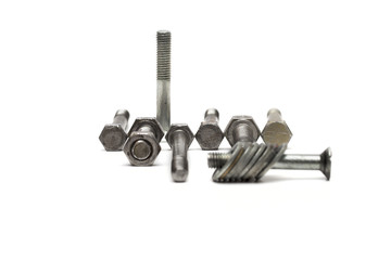 fasteners on the white background
