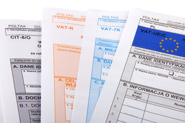 Blank income tax forms. Polish forms PIT . - 68723338