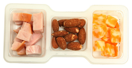 Protien Snack Pack with Cheese, Turkey and Almonds