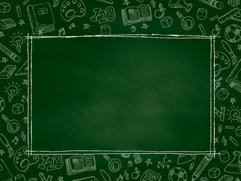 Back to School chalkboard background Stock Vector | Adobe Stock