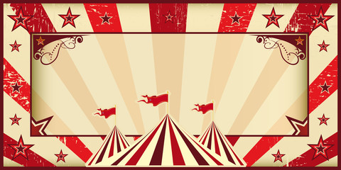 Red circus invitation