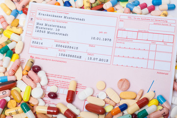 German prescription within various pharmaceuticals