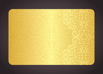 Luxury golden card with vintage pattern