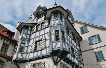 Fachwerkhaus mit Erkern, St. Gallen