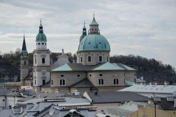 Baroque church from top view