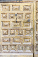 Carved oak door