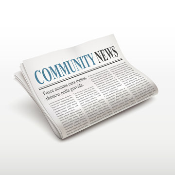 community news words on newspaper
